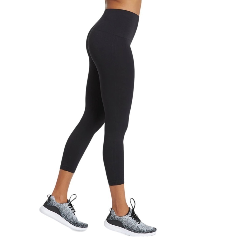 Spanx Black Look At Me Now Cropped Leggings XL 14-16